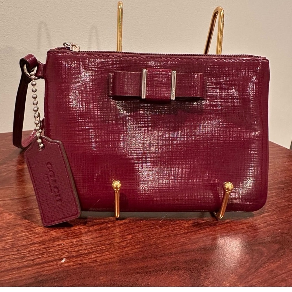 Elegant Coach Darcy wristlet clutch